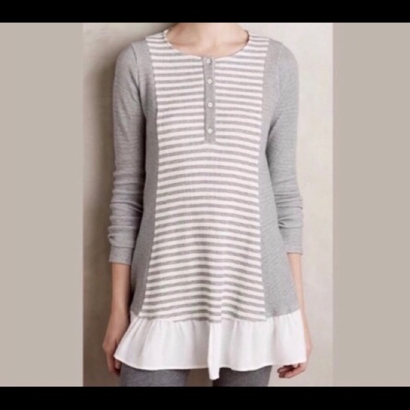 Anthropologie Tops - Anthropologie Everleigh striped Henley.